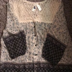 Silk pattern blouse